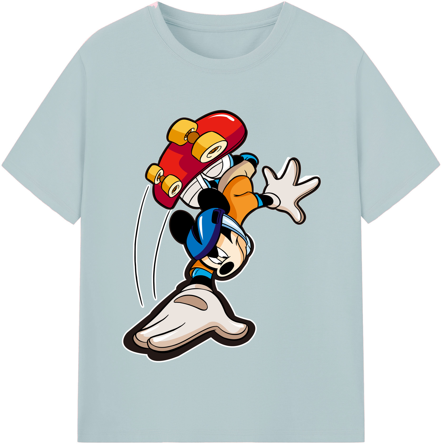 （画像用） ミッキーマウス Mickey Mouse 綿100％半袖Tシャツ（フロントプリント）